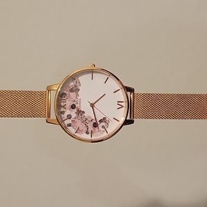 Rose gold Olivia Burton watch